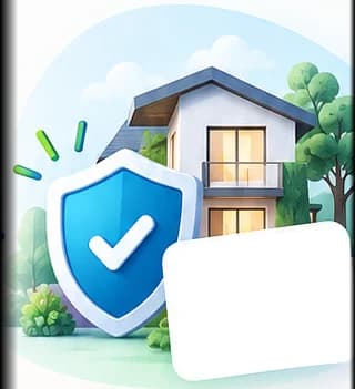 Illustration of an apartment building and a shield, not a reviewed property
